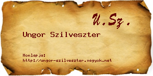 Ungor Szilveszter névjegykártya