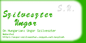 szilveszter ungor business card